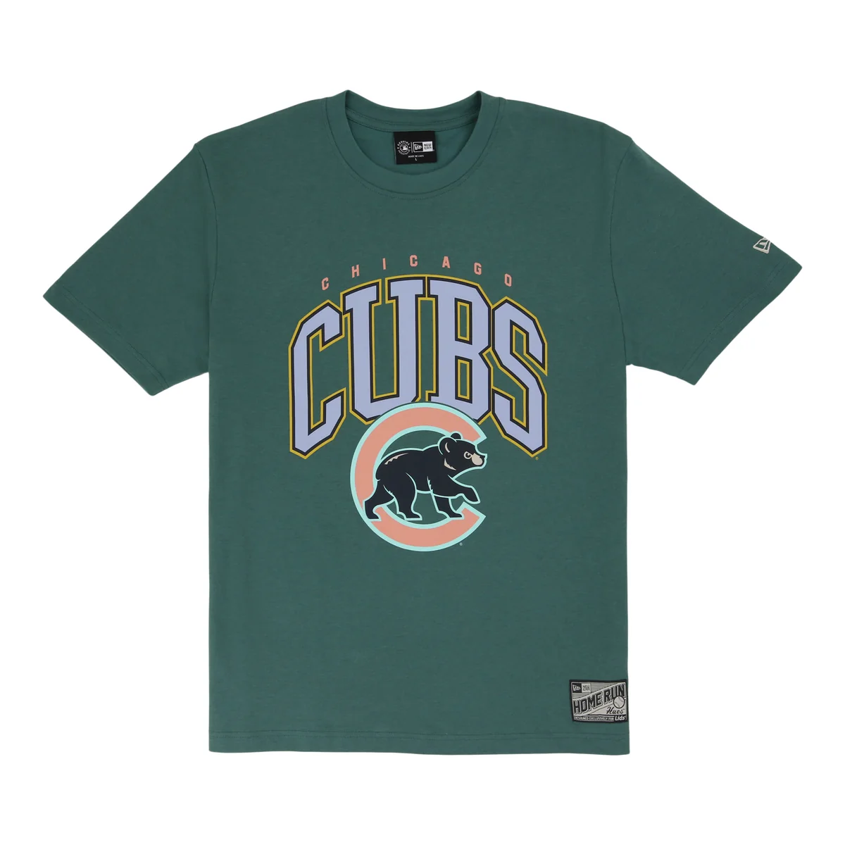 Chicago Cubs Spring Color Collection New Era Teal Tee front view