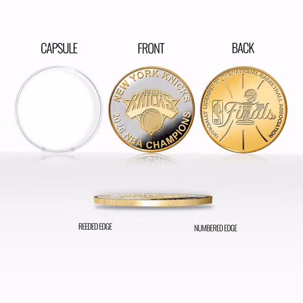 New York Knicks 2026 NBA Champions Gold & Silver 2-Tone Coin view 3