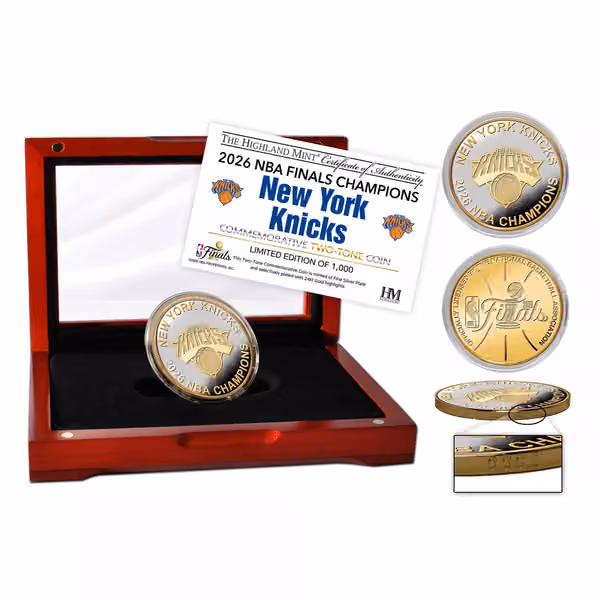 New York Knicks 2026 NBA Champions Gold & Silver 2-Tone Coin view 1