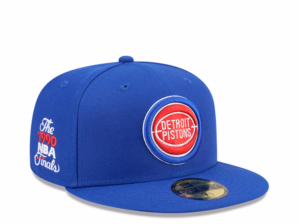 New Era Detroit Pistons HWC NBA Finals 1990 Blue 59Fifty Fitted Hat front