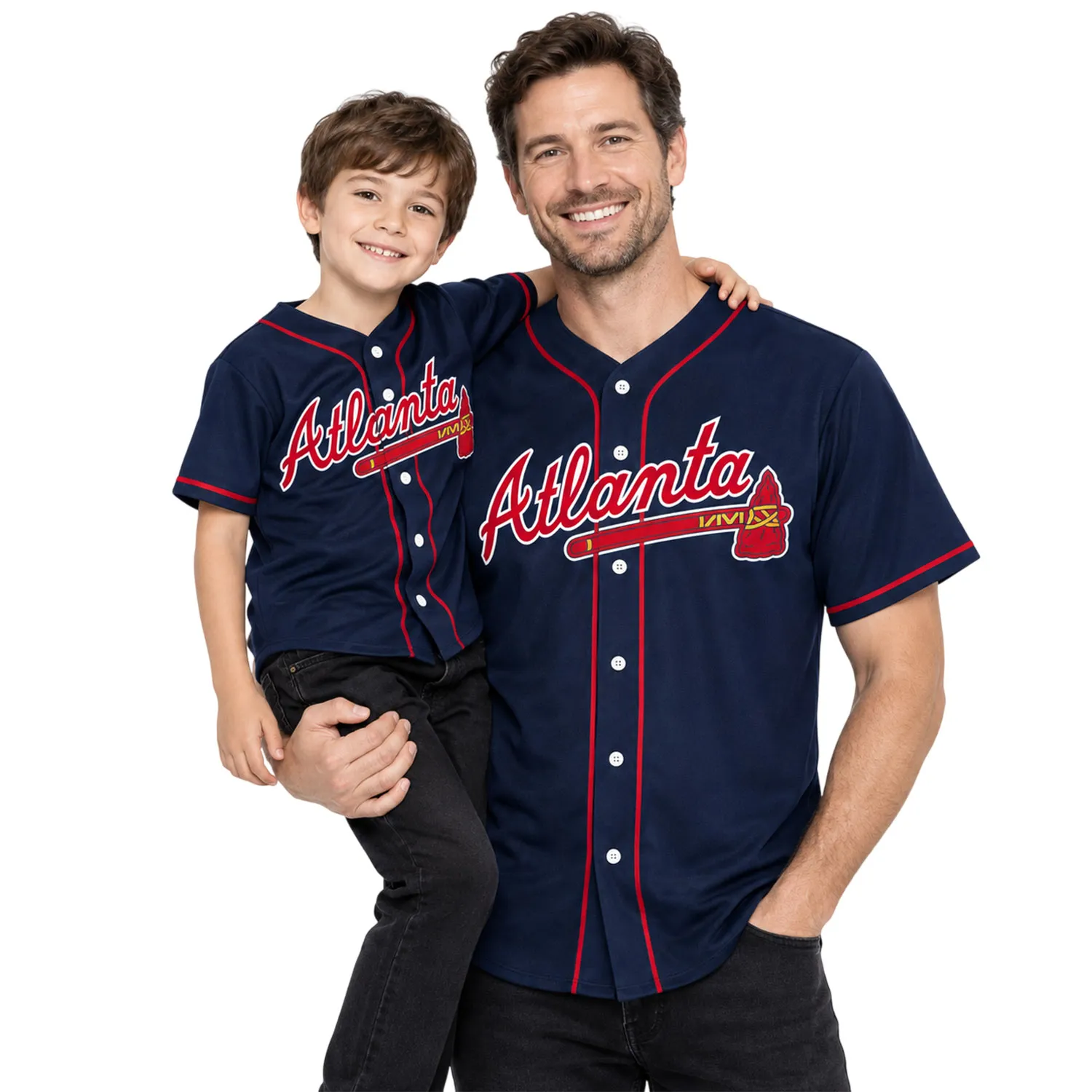 Atlanta Braves Navy Jersey Custom Elite Fan Look
