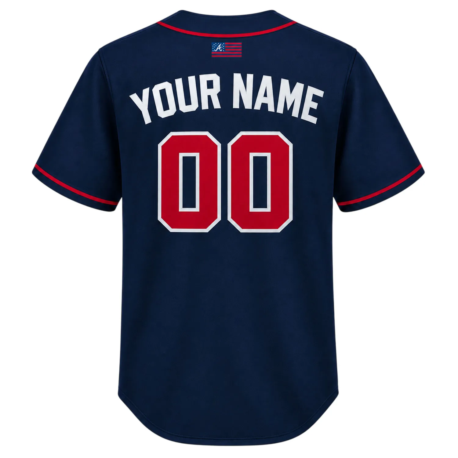 Atlanta Braves Navy Jersey Custom Elite Fan Look