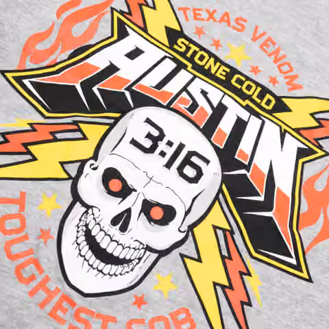 Stone Cold Steve Austin WWE Superstar T-Shirt Gray view 3