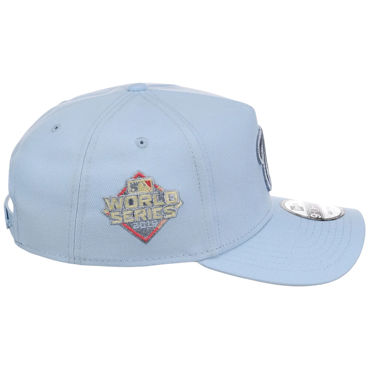 Washington Nationals MLB Glacial Blue New Era 9FORTY A-Frame detail view