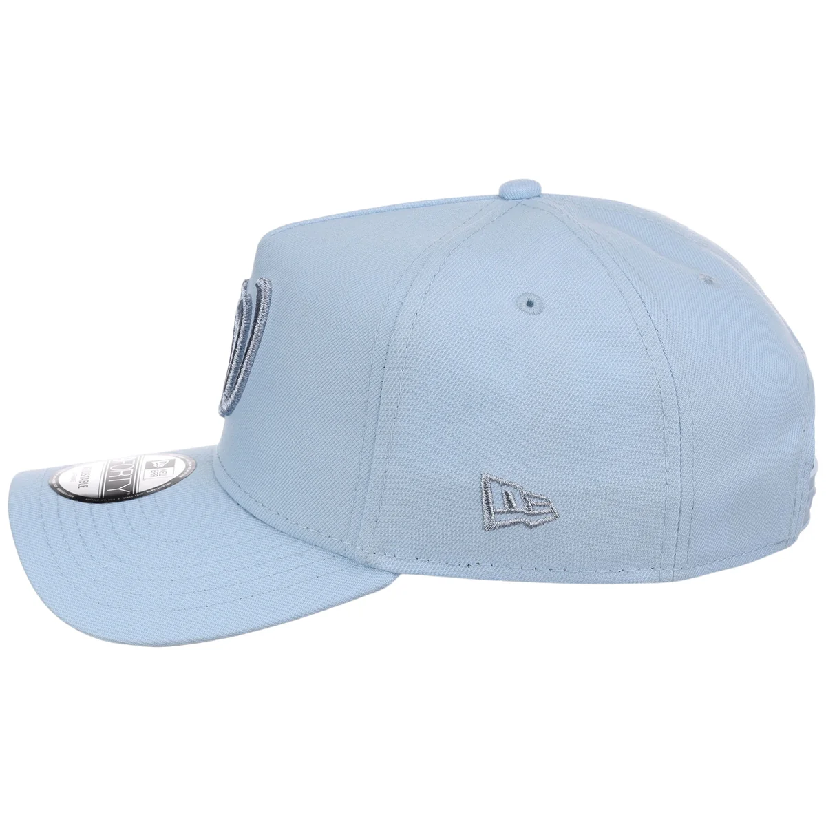 Washington Nationals MLB Glacial Blue New Era 9FORTY A-Frame detail view