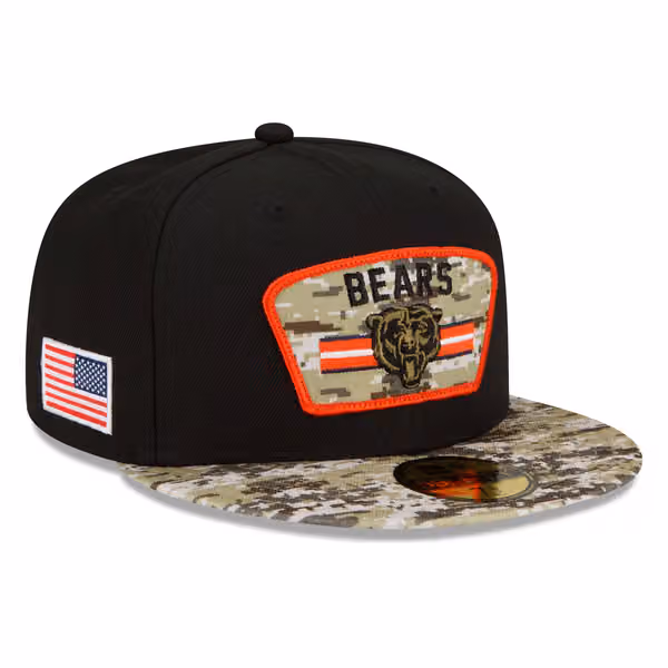 Chicago Bears 2021 NFL On-Field Salute to Service New Era 59FIFTY Fitted Cap product photo