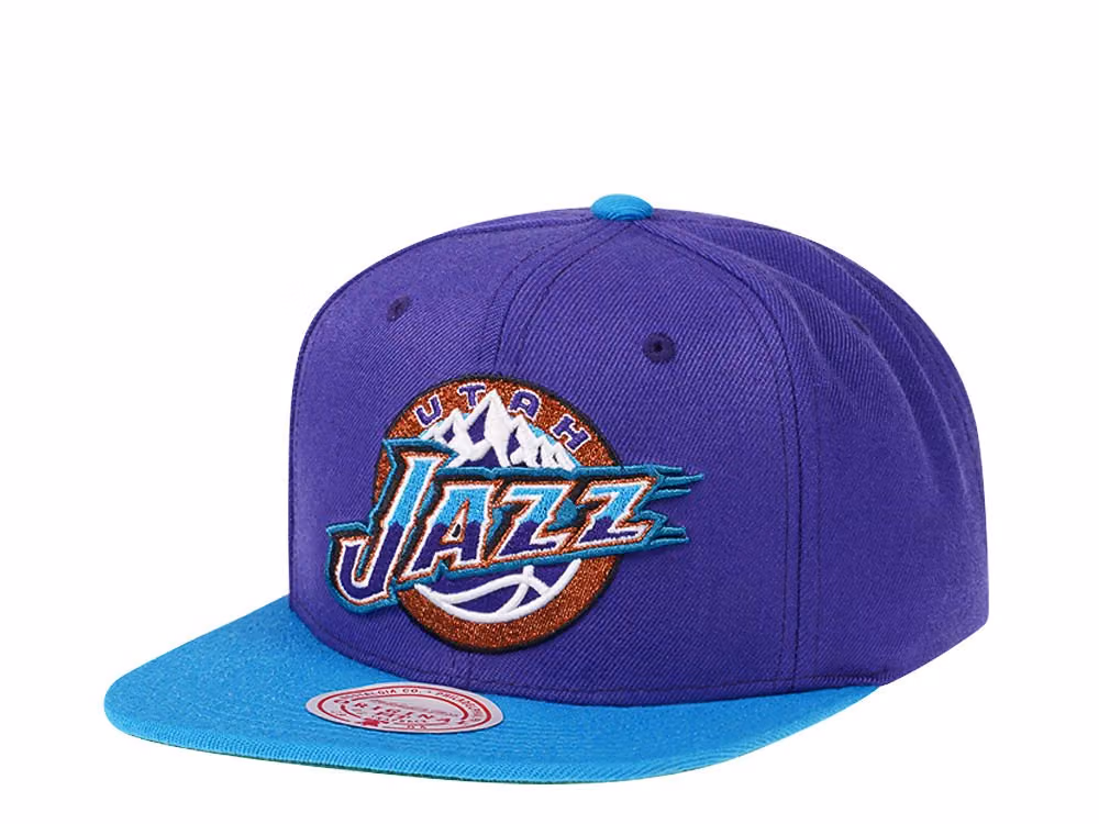 Mitchell & Ness Utah Jazz Team Two Tone HWC Snapback Hat front
