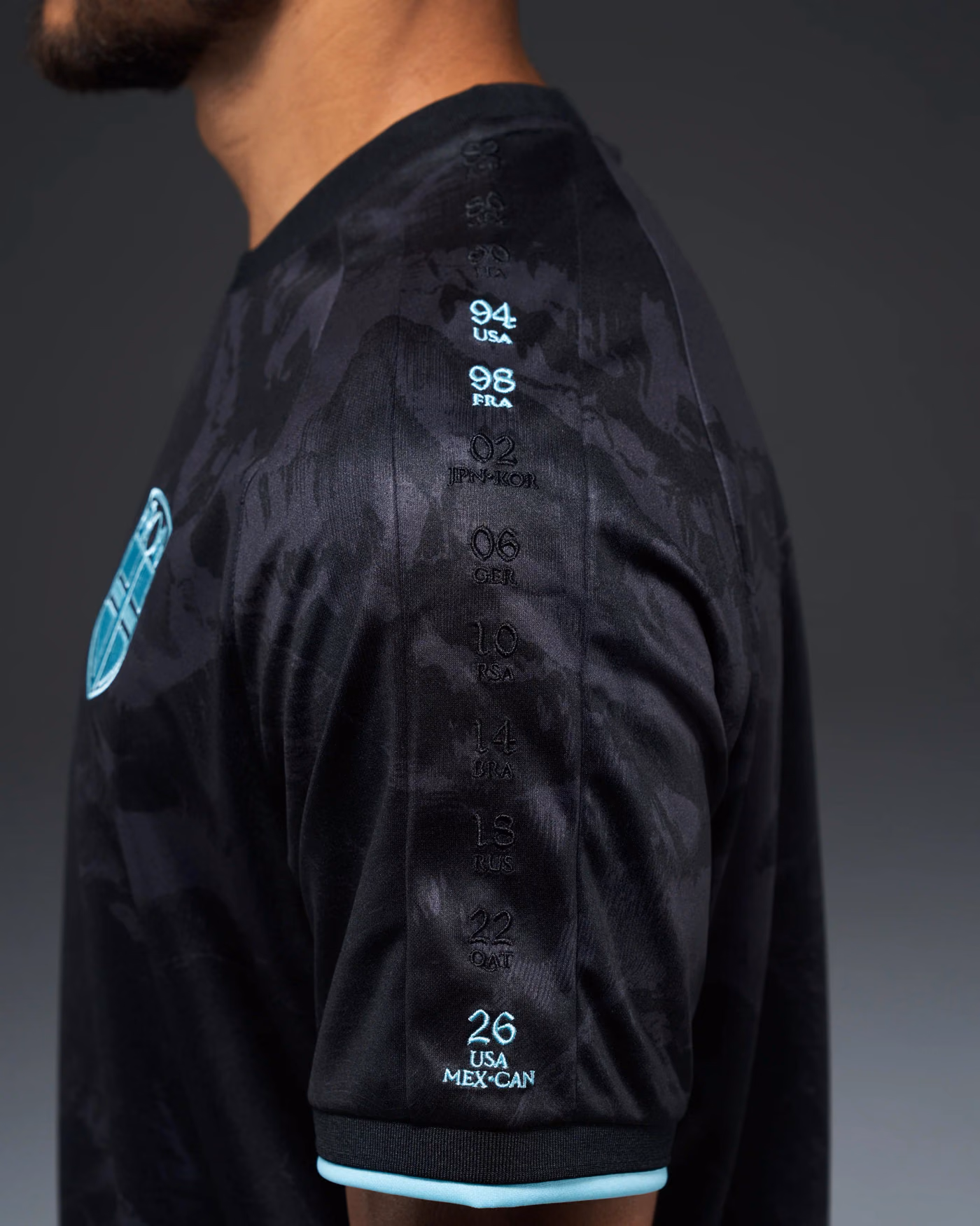 Jersevo Custom Personalized The Terminator Heritage Jersey (2026WC Edition) left sleeve detail