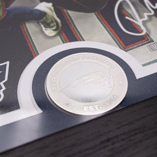 Drake Maye New England Patriots Artist Proof Silver Coin NFL Photo Frame view 2