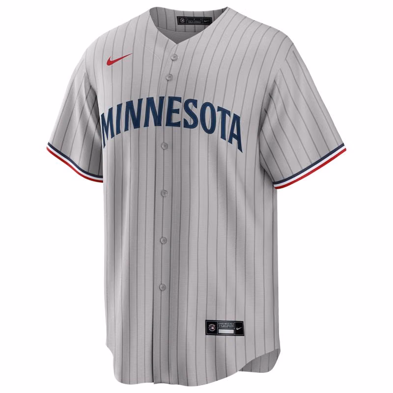Minnesota Twins Nike MLB Road Jersey Gray view 1