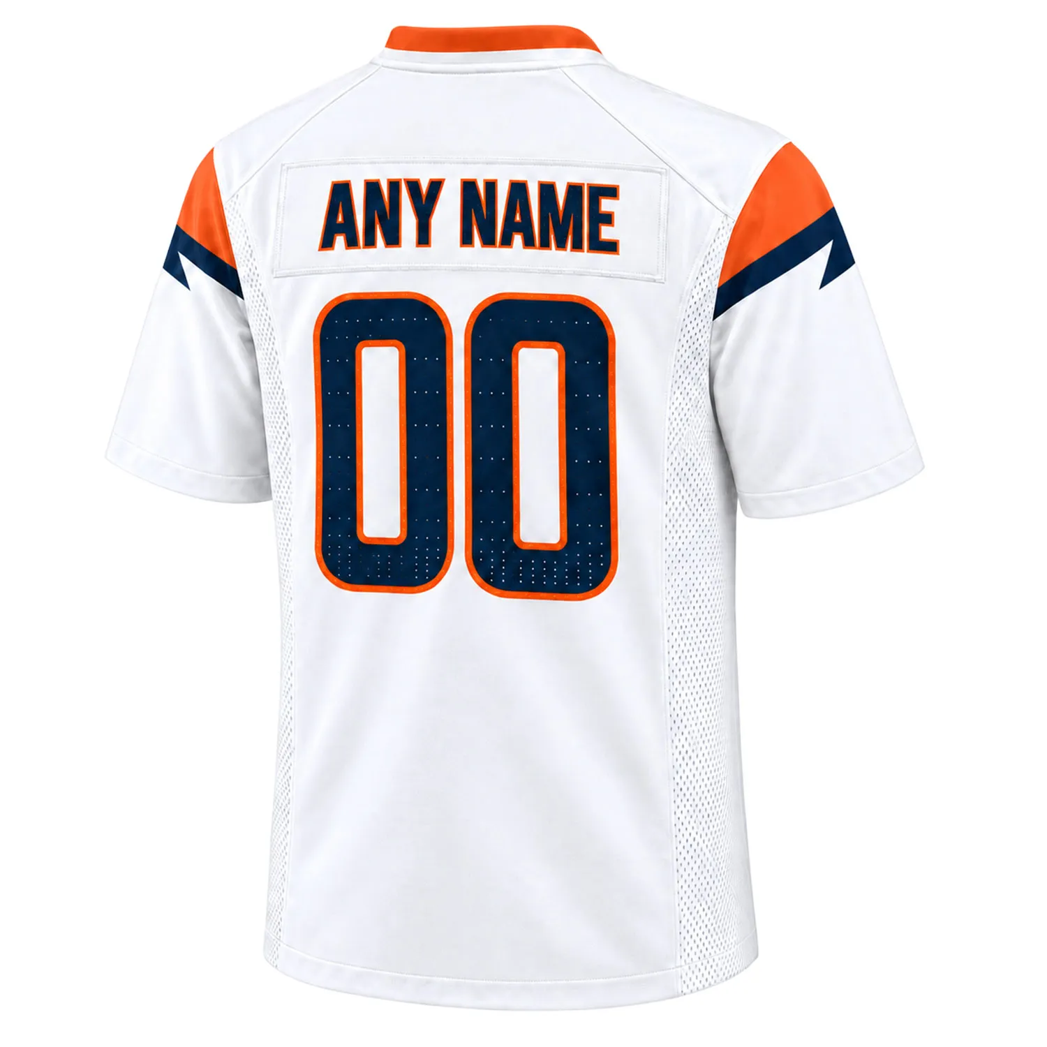 Denver Broncos Football Away Jersey Custom Bold Name & Number