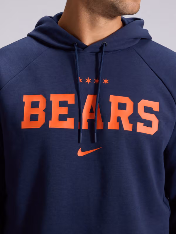 Chicago Bears 2026 NFL Rivalries Dri-FIT Pullover Hoodie Navy view 3