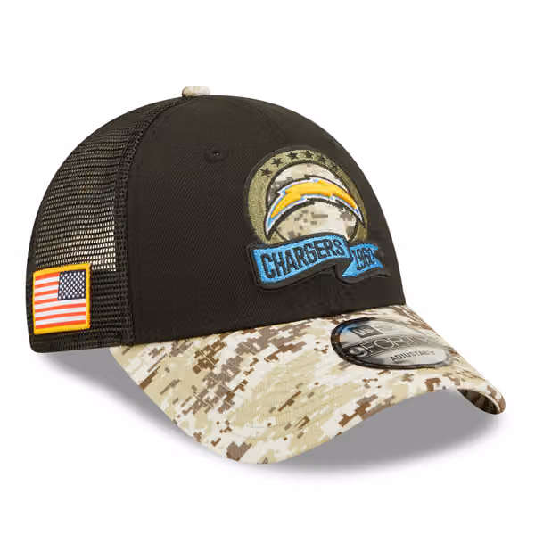 Los Angeles Chargers 2022 NFL On-Field Salute to Service New Era 9FORTY Cap product photo