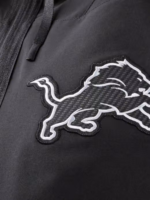 Detroit Lions 2026 NFL Rivalries Sideline Half-Zip Anorak Jacket Black view 4