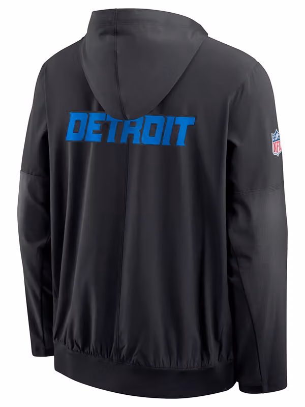 Detroit Lions 2026 NFL Rivalries Sideline Half-Zip Anorak Jacket Black view 3