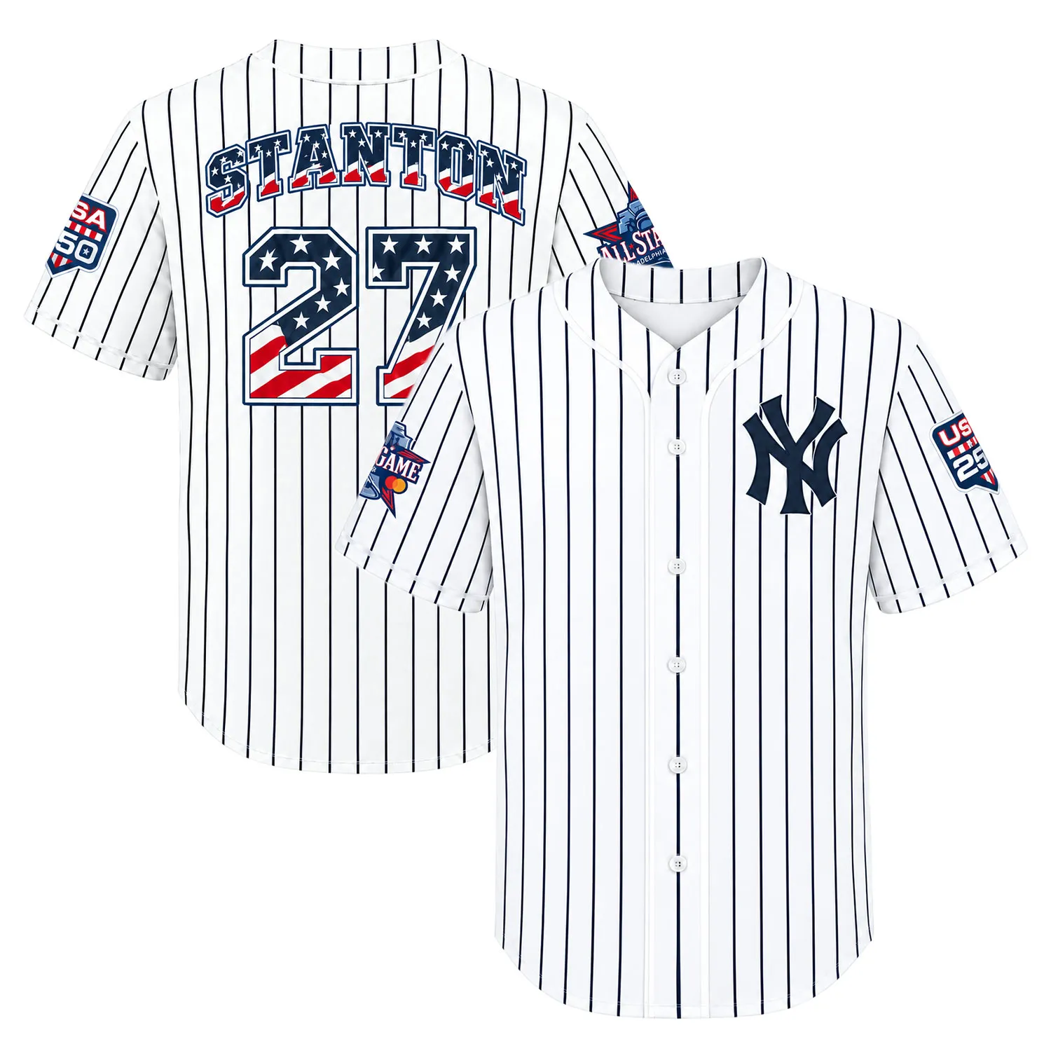 Fourth of July Giancarlo Stanton Yankees Jersey Legendary MLB Style