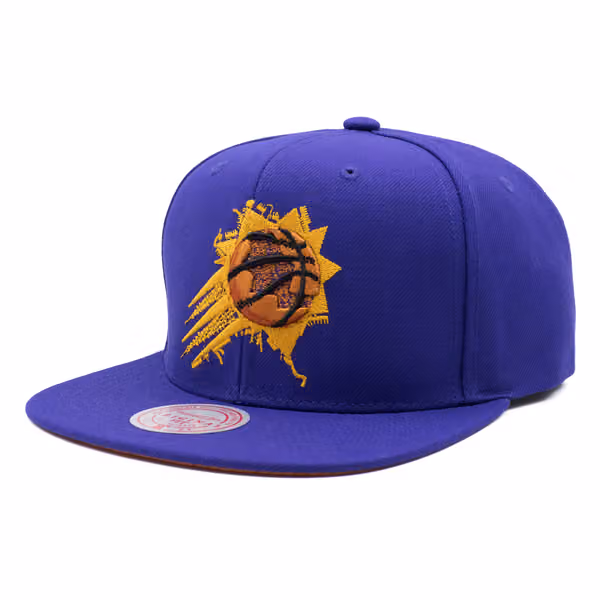 Phoenix Suns Embroidery Glitch Mitchell & Ness Snapback NBA Cap Purple product photo