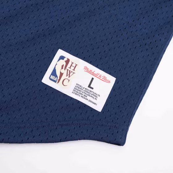 Dallas Mavericks Unbeaten Mitchell & Ness NBA V-Neck Mesh Shirt Navy view 4