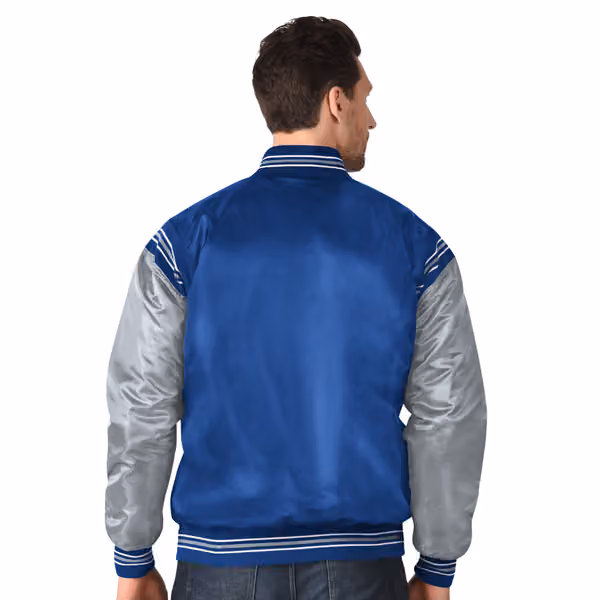 Toronto Maple Leafs Enforcer NHL Varsity Satin Jacket view 2
