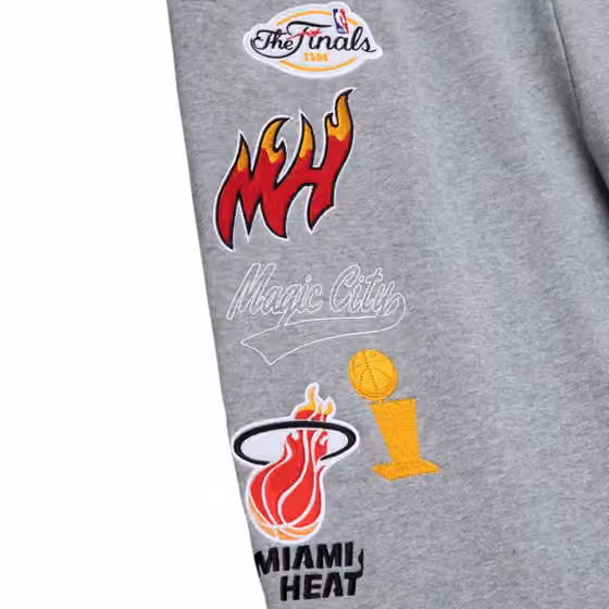 Miami Heat Champ City Mitchell & Ness Premium NBA Sweatpants view 3