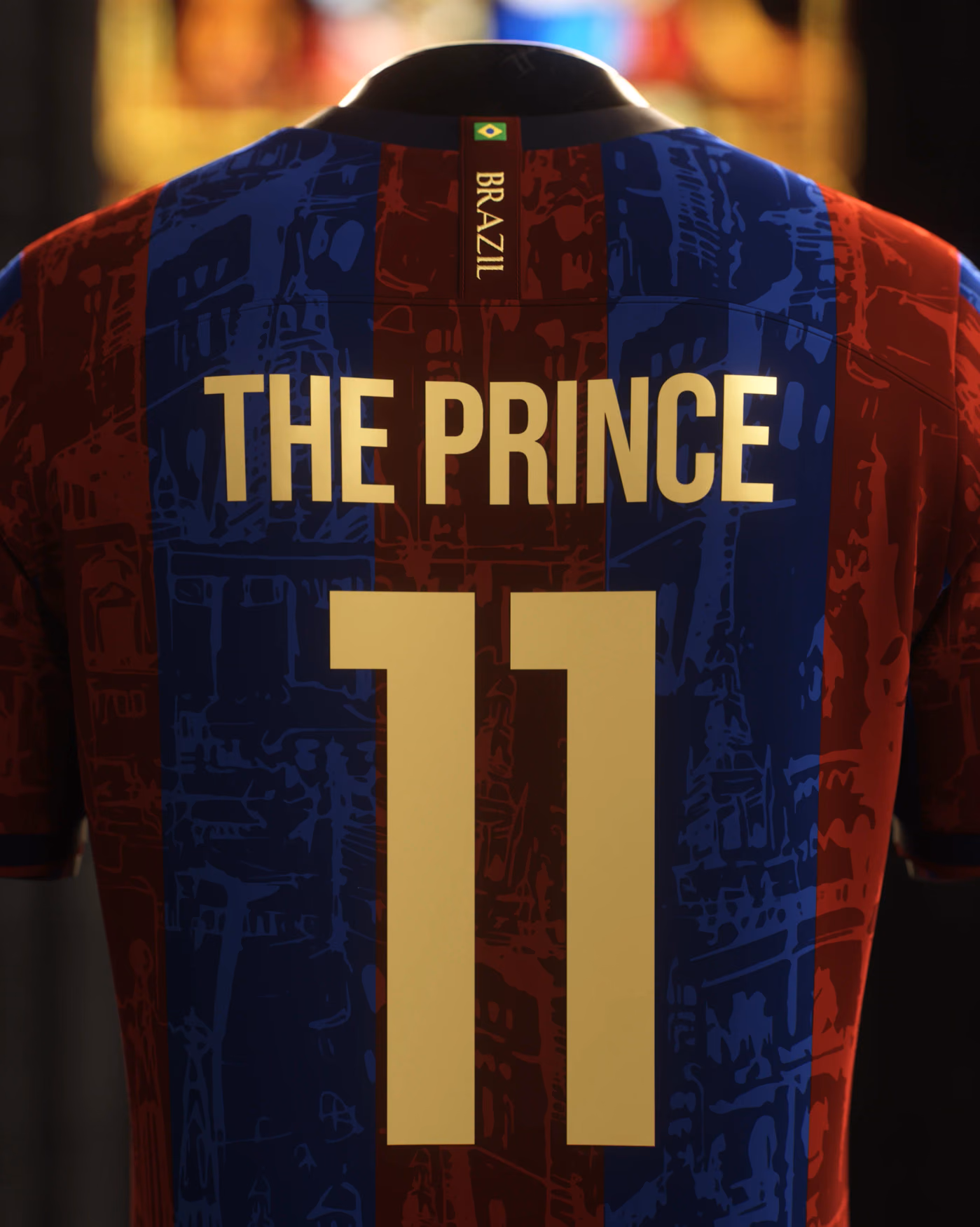 Jersevo Custom Personalized The Prince Jersey (Barcelona Edition) back view