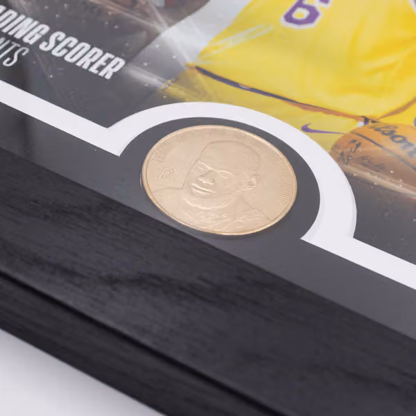 LeBron James Leading Scorer Through the Years Bronze Coin Framed NBA Photo view 3