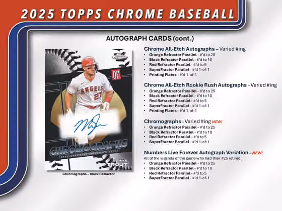 2025 Topps Chrome Baseball MLB Blaster Box view 6