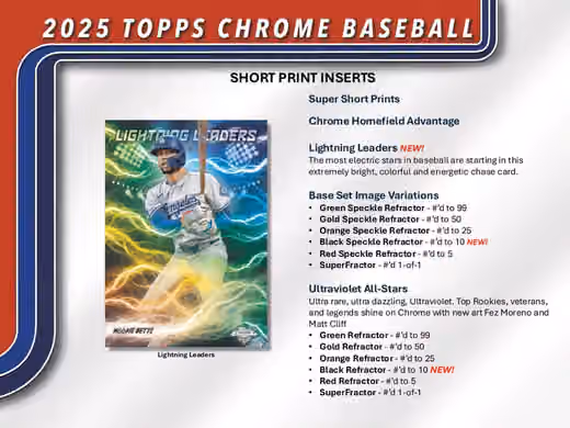 2025 Topps Chrome Baseball MLB Blaster Box view 3