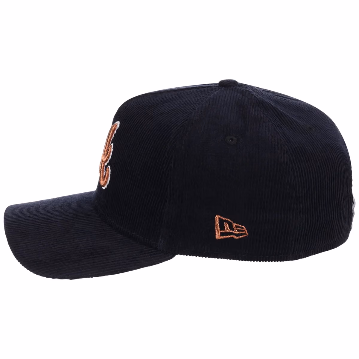 Atlanta Braves MLB Navy Cord FASHION CORE New Era 9FORTY A-Frame detail view