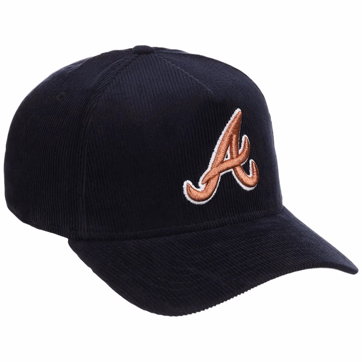 Atlanta Braves MLB Navy Cord FASHION CORE New Era 9FORTY A-Frame front view