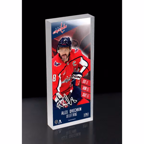 Alex Ovechkin Washington Capitals NHL Player Ticket 3D Block Art view 1