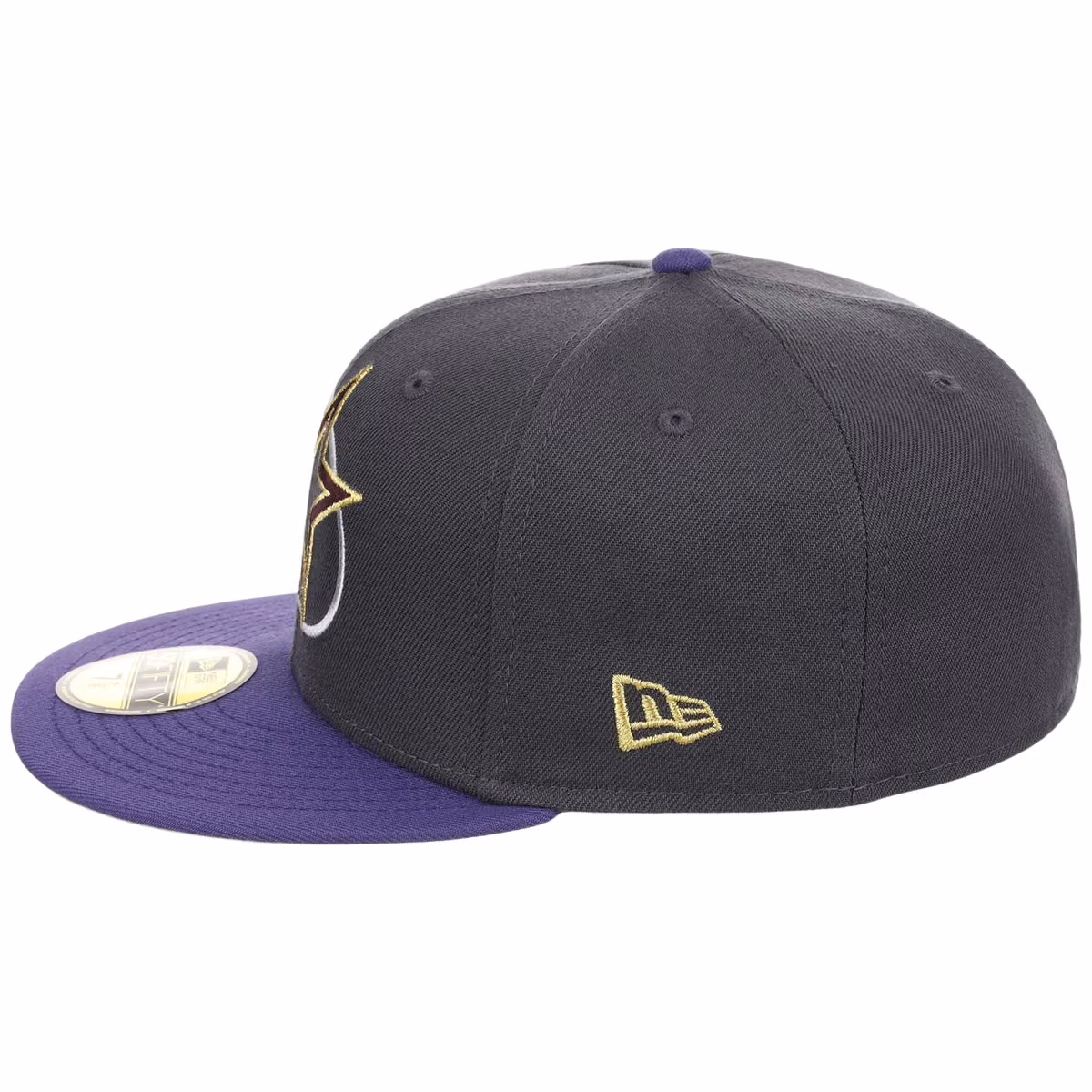 Houston Astros MLB Midnight Orchid New Era 59FIFTY detail view