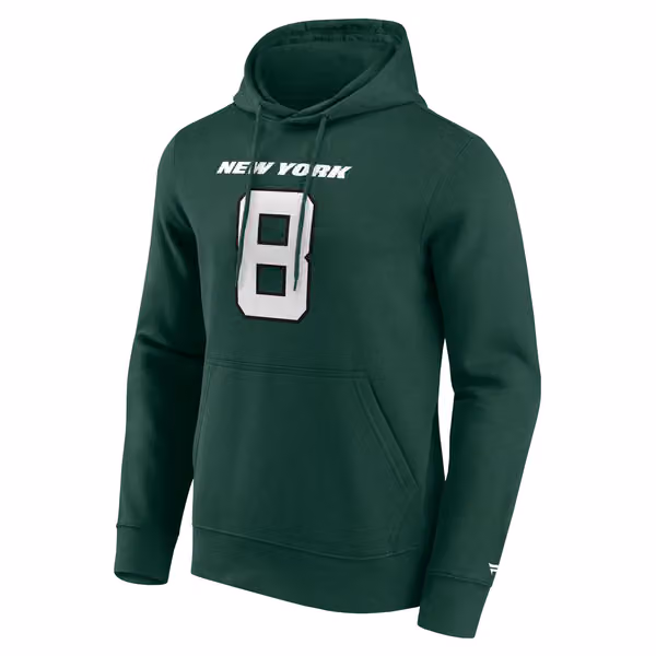 Aaron Rodgers #8 New York Jets Player NFL Hoodie Green view 2
