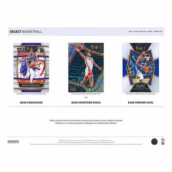 2021/22 Panini Select Basketball NBA H2 Box view 2