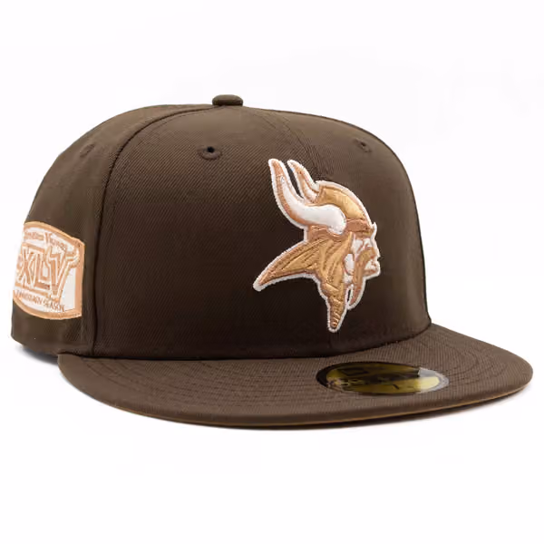 Minnesota Vikings Walnut XLV Anniversary New Era 59FIFTY Fitted NFL Cap product photo