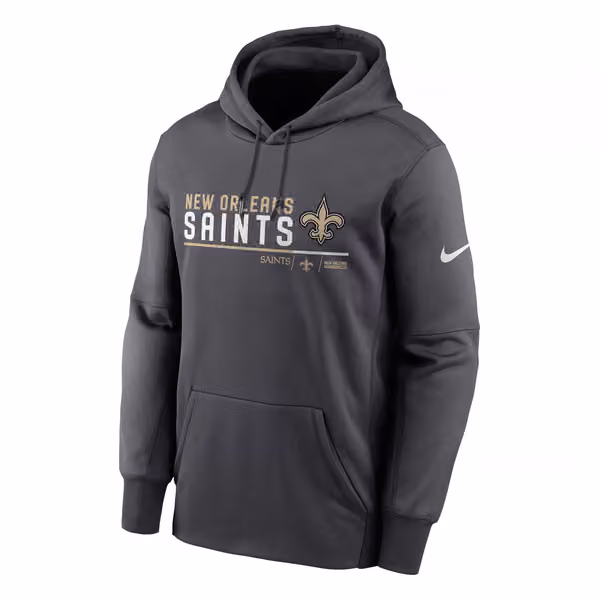 New Orleans Saints Community Therma Dri-FIT NFL Hoodie Anthracite view 3