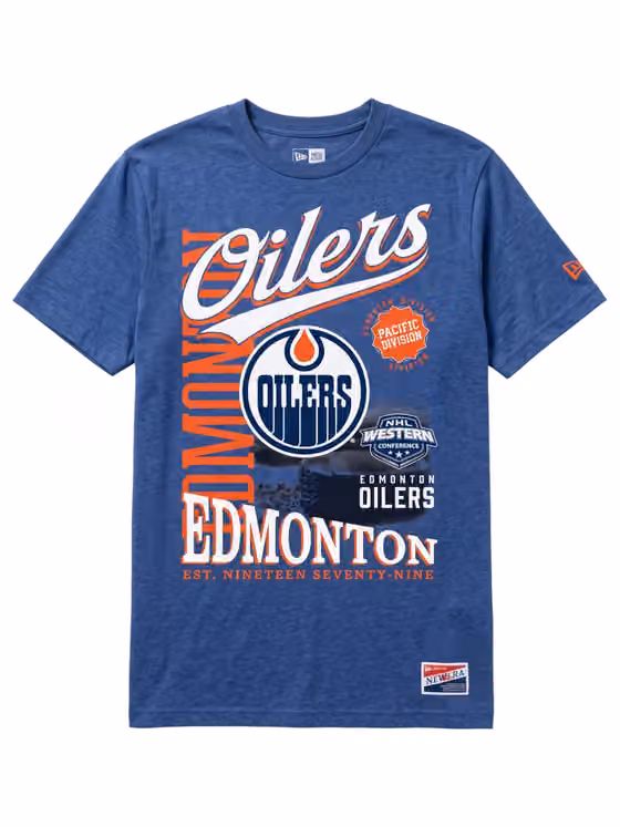 Edmonton Oilers Division Oversized NHL T-Shirt Blue view 1