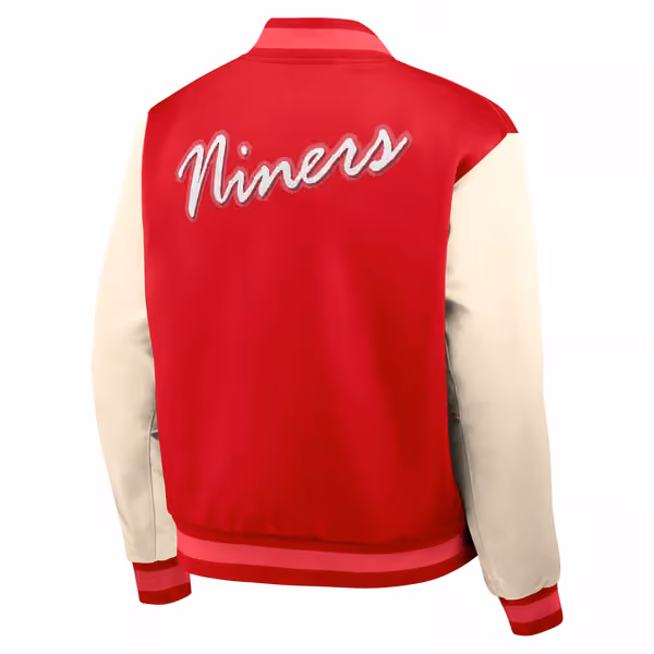 San Francisco 49ers Rewind Legacy Bomber Jacket Red/Cream view 3