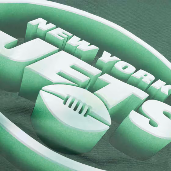 New York Jets Chrome Logo NFL T-Shirt Green view 3