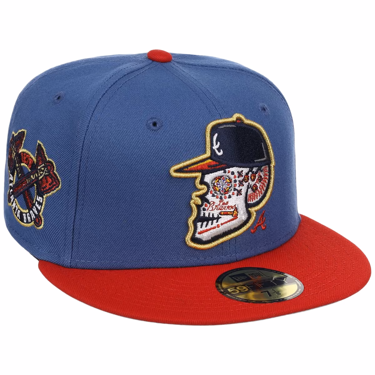 Atlanta Braves Skull Atlanta Crown the City New Era 59FIFTY front view