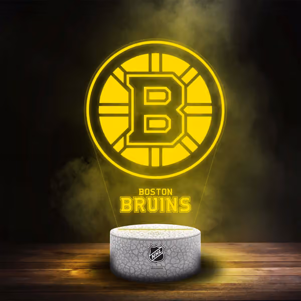 Boston Bruins NHL Team Logo LED Sign view 1