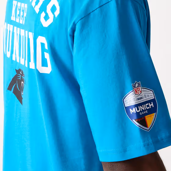 2024 NFL Munich Game Carolina Panthers Arch T-Shirt Blue view 3