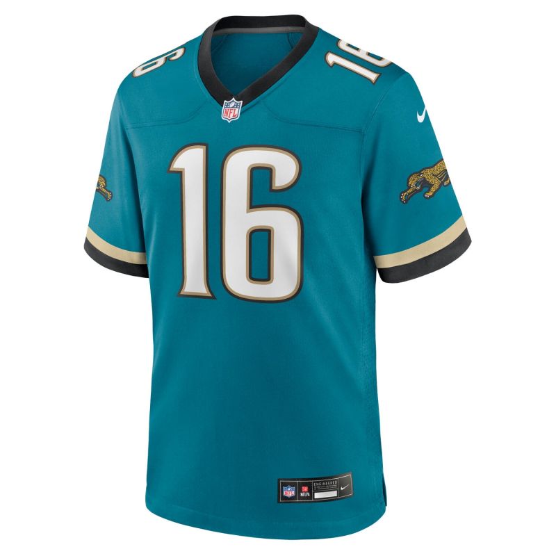 Trevor Lawrence #16 Jacksonville Jaguars Classic Nike Game NFL Jersey Türkis view 2