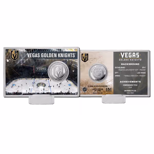 Vegas Golden Knights Team History NHL Silver Coin Card view 1
