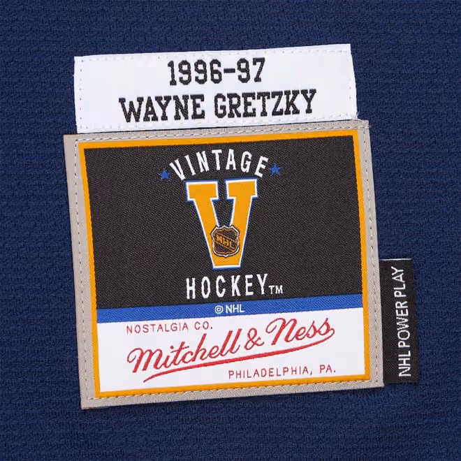Wayne Gretzky #99 New York Rangers 1996-97 Premium Power Play NHL Jersey Navy view 3