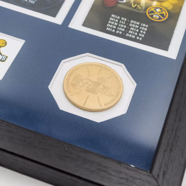 Denver Nuggets Road to the NBA Finals Tickets Bronze Coins Framed Photo view 2