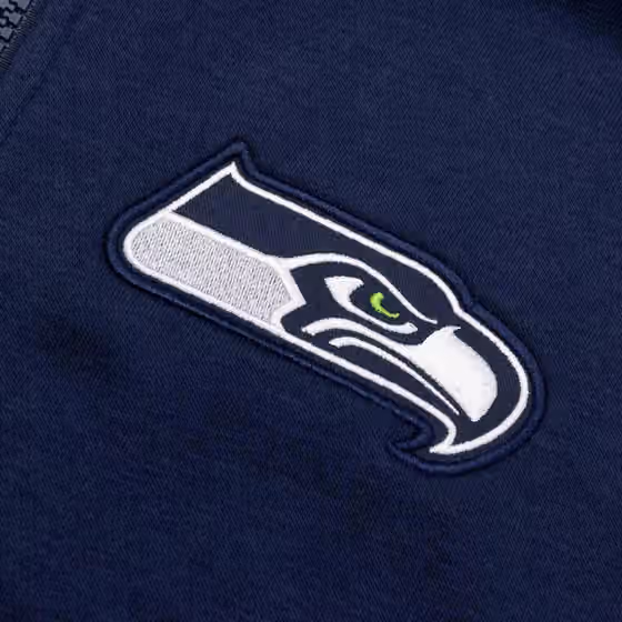Seattle Seahawks Full-Zip Nike Club Fleece Hoodie Navy view 4