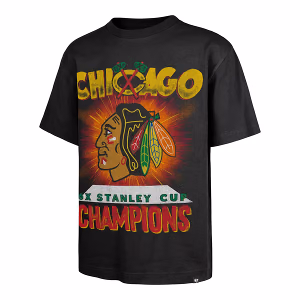 Chicago Blackhawks Flint Sigma '47 Foundation NHL T-Shirt Black view 1