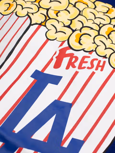 Los Angeles Dodgers Popcorn Oversized MLB T-Shirt Blue view 3