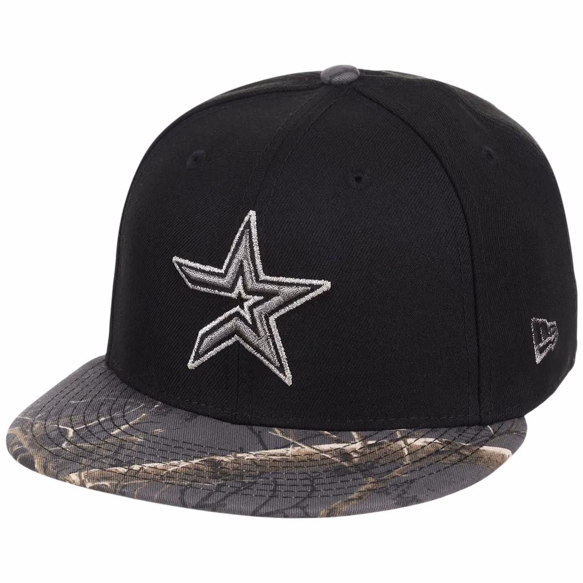 Houston Astros MLB Black Realtree Metallics New Era 59FIFTY back view